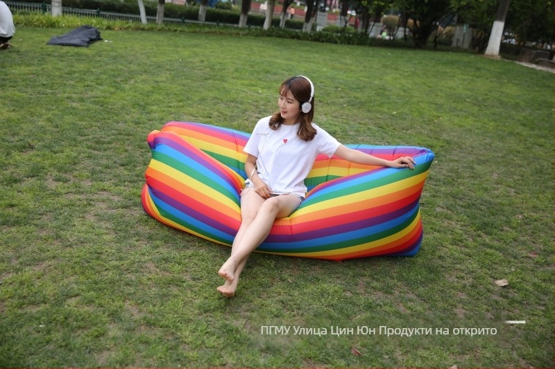 Надуваемо легло за къмпинг – портативно сгъваемо въздушно канапе, Oxford плат, товароносимост до 200 кг, тегло 0,8 кг