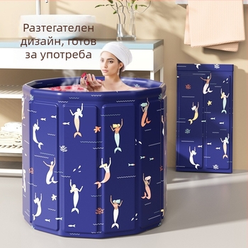 Детска сгъваема ваничка за баня, материал: найлонова материя, предназначена за къпане, сгъваем дизайн