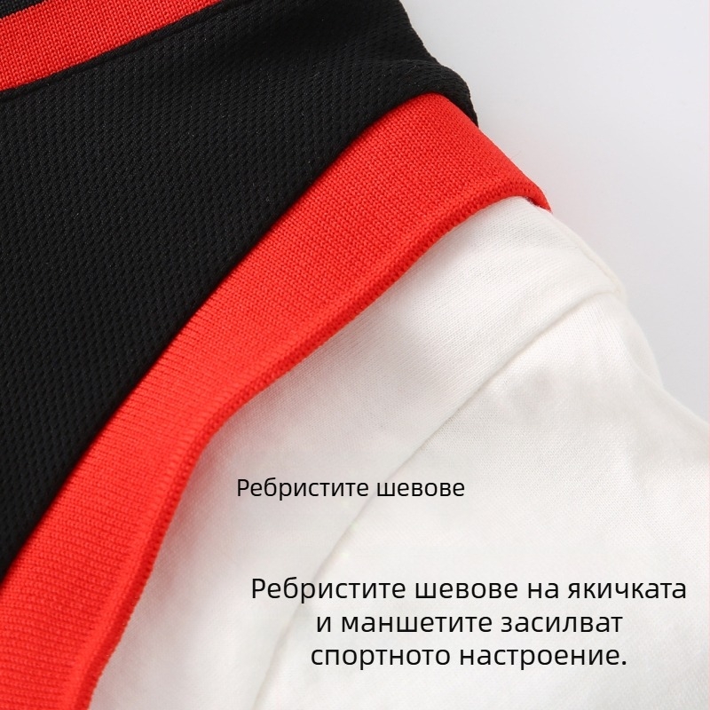 Детски бързосъхнещ спортен комплект с топ с къс ръкав и панталон, 93% полиестер + 7% спандекс, полиестерна подплата, спортен модел, за деца 7–12 години