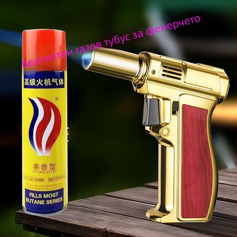 Ръчна бутанова горелка за заваряване, устойчива на вятър, запълваема, ABS пластмаса, модел JX-801