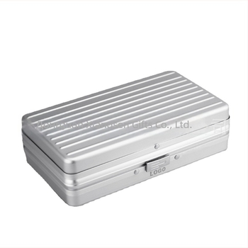 CUCOUIBA Преносим хумидор за пури, авиационен алуминий, уплътнен контрол на влажността, прост стил, персонализация налична