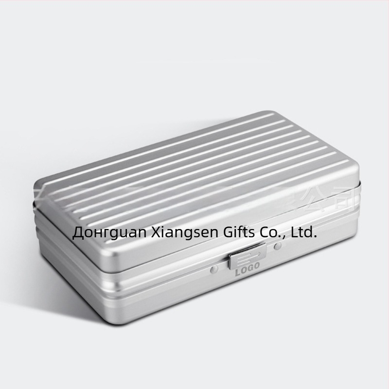 CUCOUIBA Преносим хумидор за пури, авиационен алуминий, уплътнен контрол на влажността, прост стил, персонализация налична