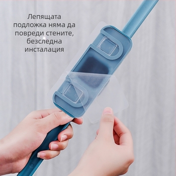 Пластмасова закачалка за кърпи със вакуумно захващане, без пробиване, 1 бр, марка Rising Rainbow