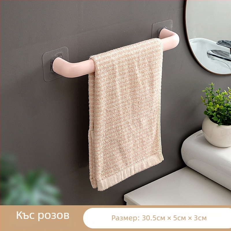 Пластмасова закачалка за кърпи със вакуумно захващане, без пробиване, 1 бр, марка Rising Rainbow