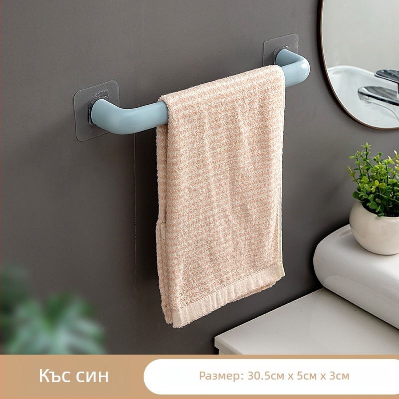 Пластмасова закачалка за кърпи със вакуумно захващане, без пробиване, 1 бр, марка Rising Rainbow