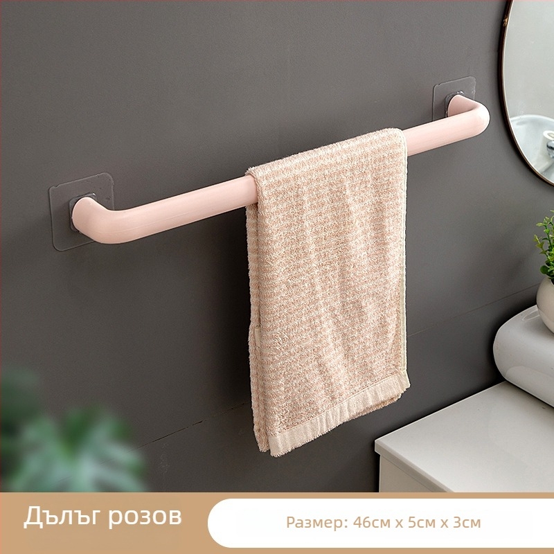 Пластмасова закачалка за кърпи със вакуумно захващане, без пробиване, 1 бр, марка Rising Rainbow