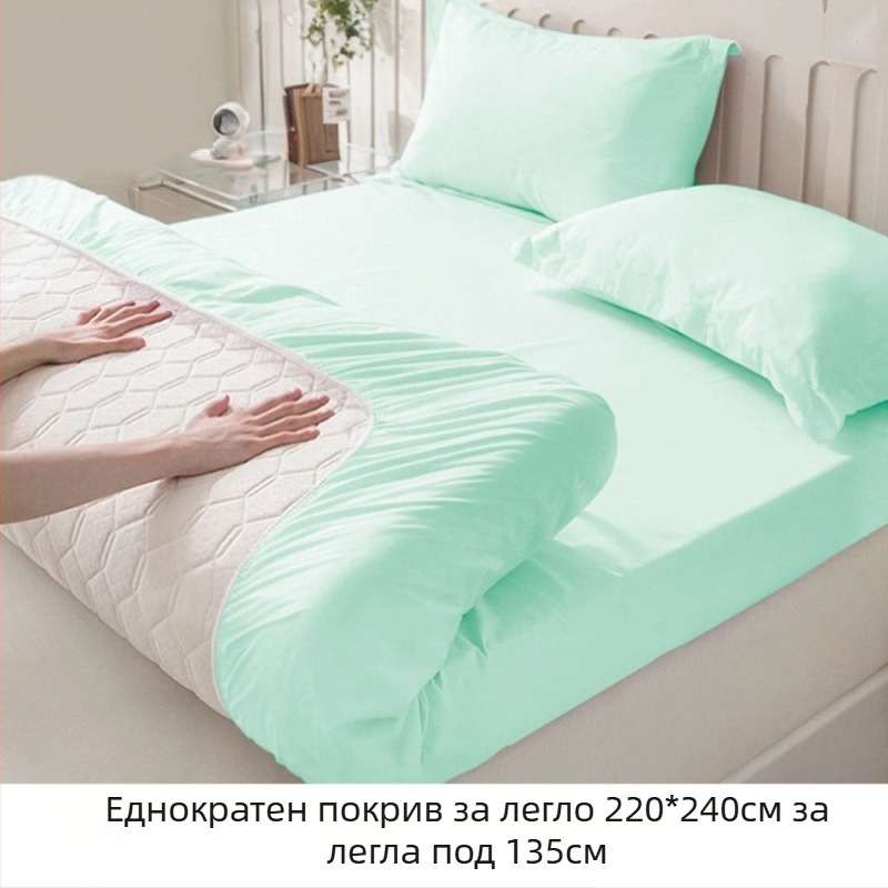 Еднократен протектор за матрак – прахоустойчив, преносим, дебел; за козметични салони; SMMS супер мек нетъкан текстил