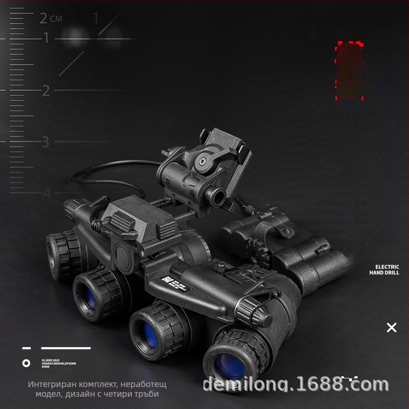 GPNVG18 четиритръбов модел на устройство за нощно виждане със шлем L4G24, метален шлем за камионетка, четириочен модел, нефункционален