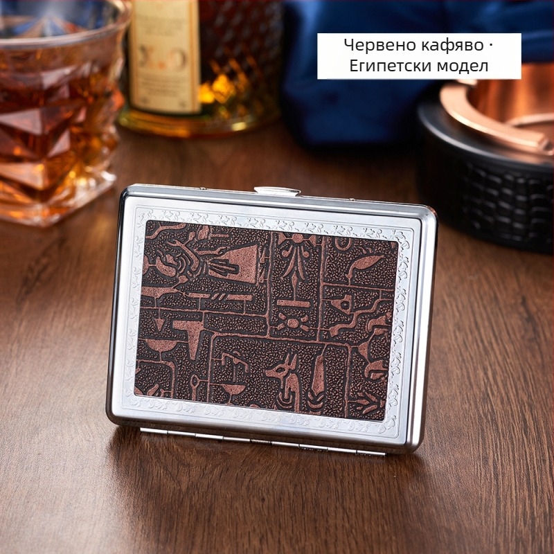 Метална кутия за цигари, модерен прост стил; персонализиране налично; печат на лого възможен; произход Zhejiang.