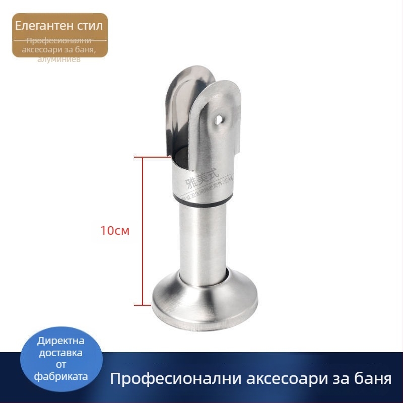 Опорен крак за преграда в тоалетната - неръждаема стомана, повърхност: телено изтегляне, Sowegu