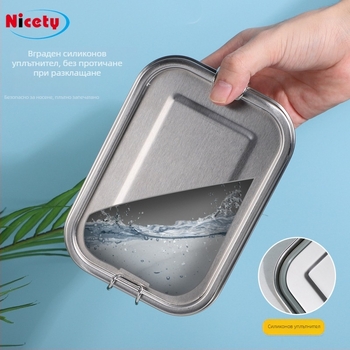 Кутия за обяд от 304 неръждаема стомана, запечатана, хранително качество, преносима, 800–1000 мл