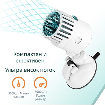 WaterBear вълнообразуваща помпа за аквариум, филтрация, вал от неръждаема стомана, 280–360 г