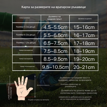 MAICCA Вратарски ръкавици за деца – латексни ръкавици с предпазител на пръстите, унисекс за футбол