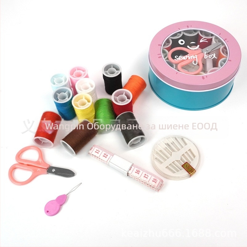 Кутия за шиене с игли Wangpin – ръчна преносима 80 парчета комплект за шиене, ретро стил Югоизточна Азия