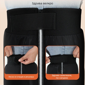 Коленни протектори за електрически мотоциклети — зимна защита от студ и вятър, обхващат коляното и глезена