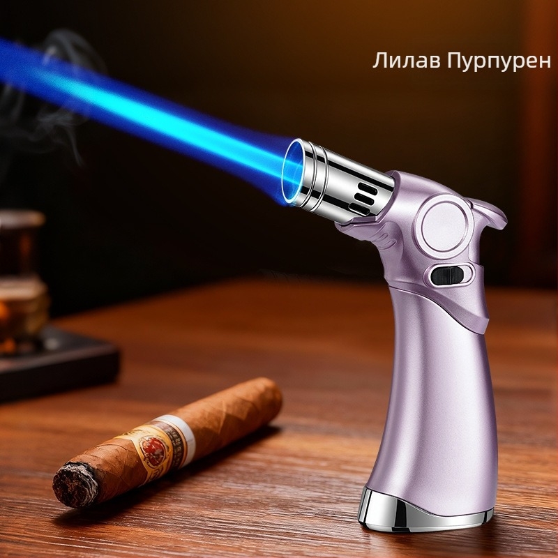 Три-пламъчен ветроустойчив запалвач за пури и открито готвене, бутаново гориво, метално тяло