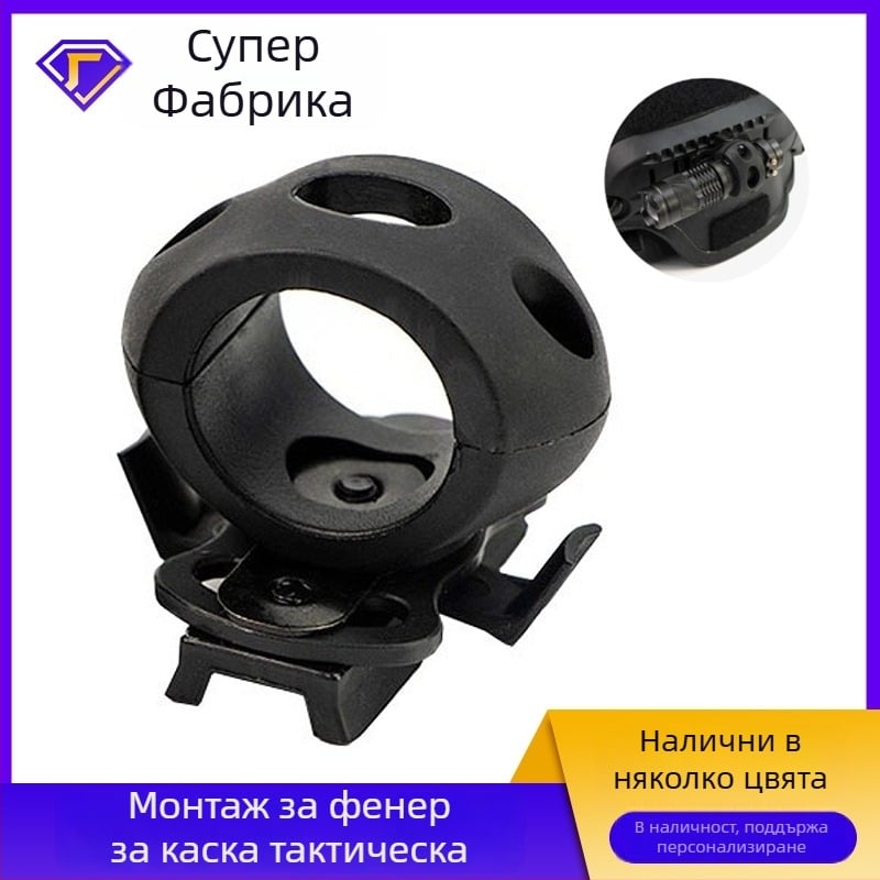 Аксесоар за каска за колоездене със странично осветление и монтаж на релса; материал: нейлонова пластмаса; марка: Shellfish; персонализирана обработка; печатно лого; лицензиран частен етикет