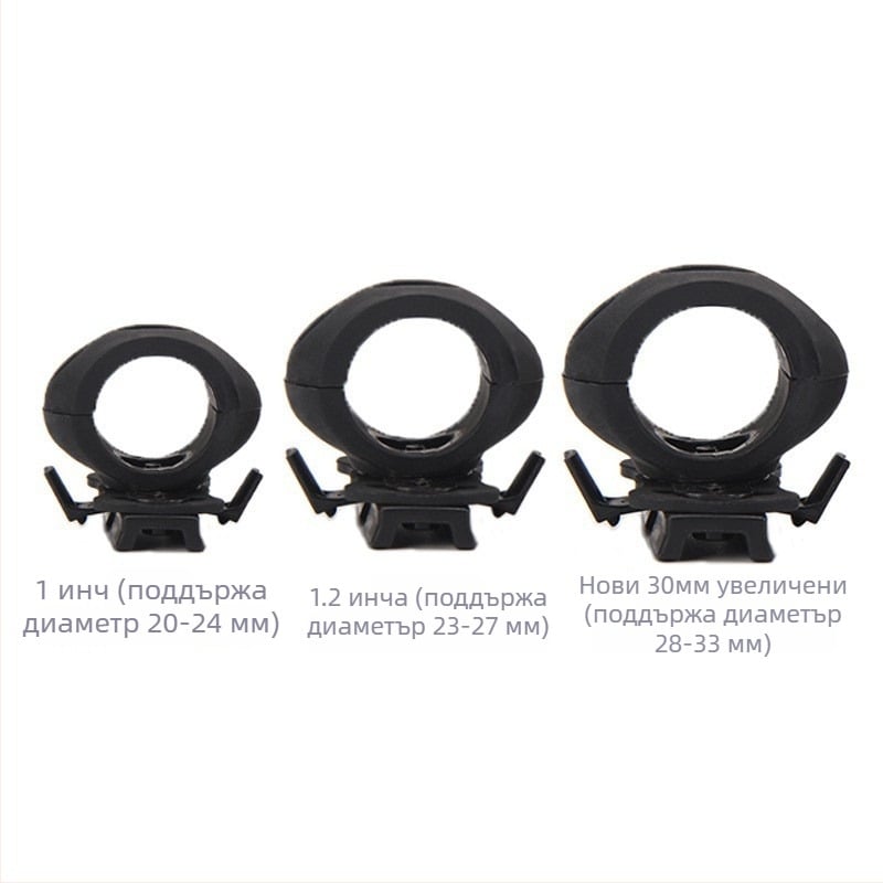 Аксесоар за каска за колоездене със странично осветление и монтаж на релса; материал: нейлонова пластмаса; марка: Shellfish; персонализирана обработка; печатно лого; лицензиран частен етикет