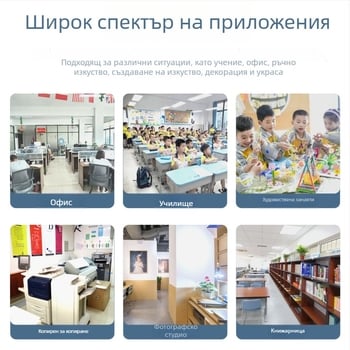 Нож за подрязване на хартия — ръчен, плъзгащ се тип, пластмасов корпус, за домашна и офисна употреба