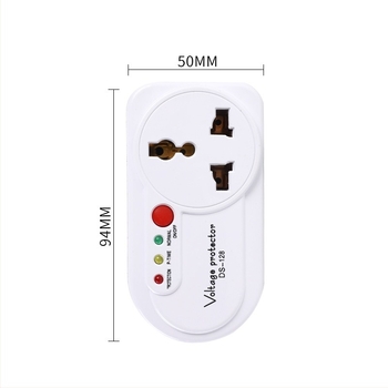 FRANK CE-certified контакт за защита от пренапрежение за домашни хладилници, с автоматично изключване при пренапрежение и таймер