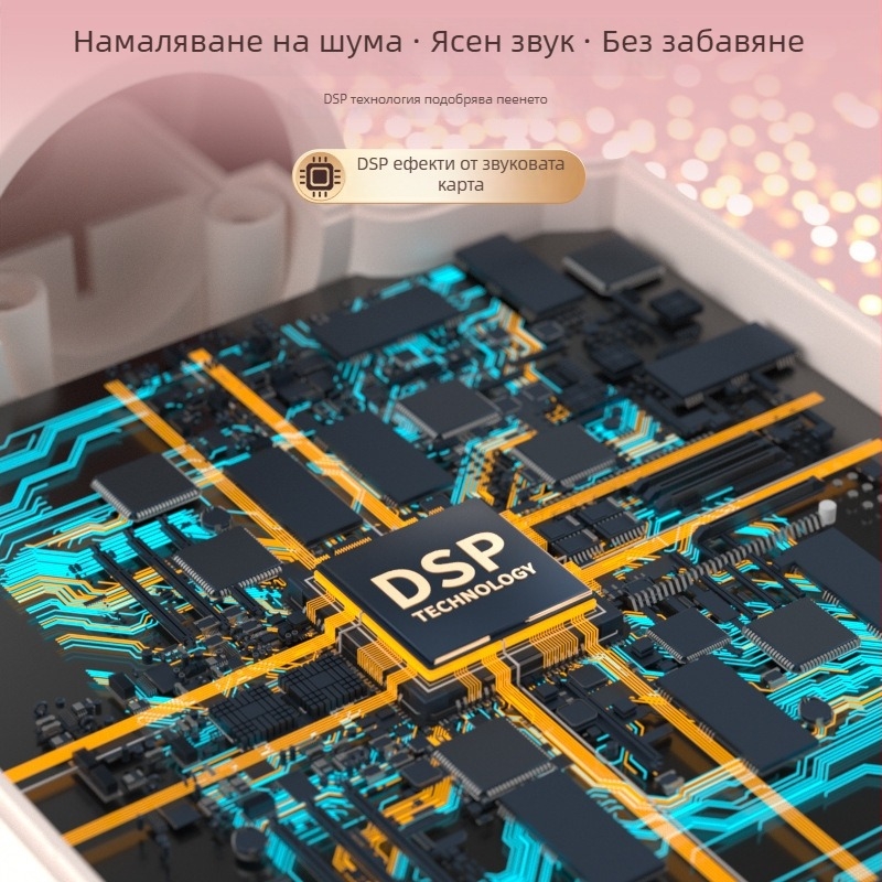 Жичен караоке микрофон за домашна употреба с вграден акумулатор - 8W, 5V, 100Hz-20kHz, SNR ≥85dB, 1200-2000mAh