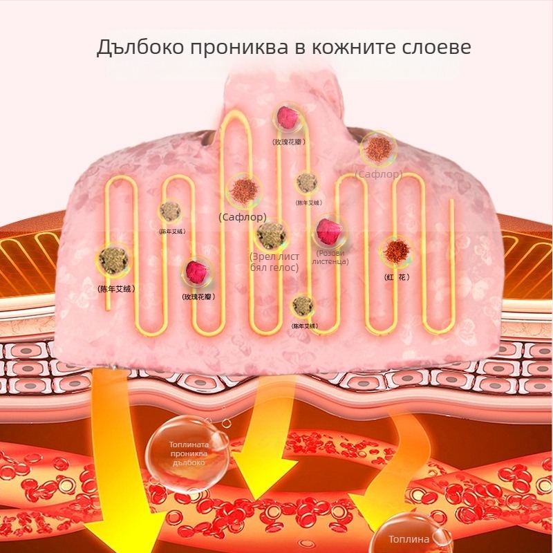 Aiyuantang Топъл компрес за рамо и шия със сол и електрическо нагряване – 60W, 220V, 30–50°C, сатенено платно, 0.5kg, 9-степенен контрол на температурата