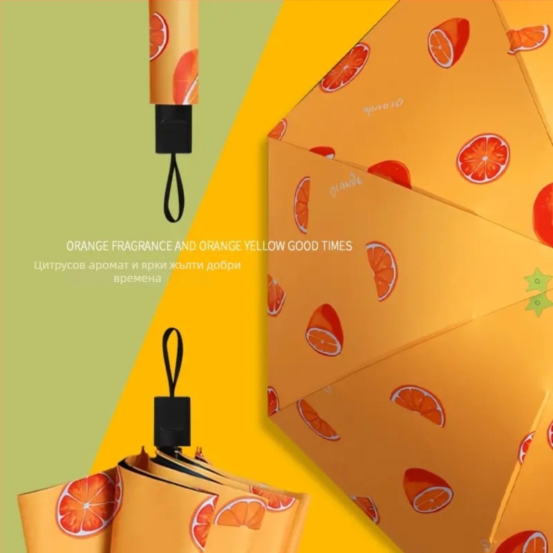 Udas тризъбен чадър с 8 ребра, автоматично отваряне, стоманен прът, UPF>50