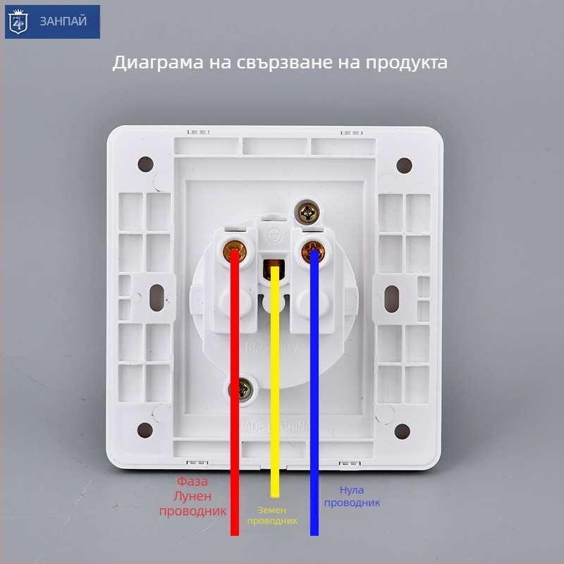 Zan Brand 86-тип европейски стандарт стенен панел за гнездо, 16A, 250V, CE сертифициран
