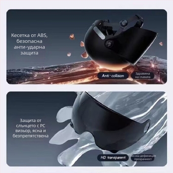 Електрически мотоциклет полушлем с UV защита, унисекс, ретро стил, универсален за всички сезони, ABS материал, 3C сертифициран, за градски пътувания