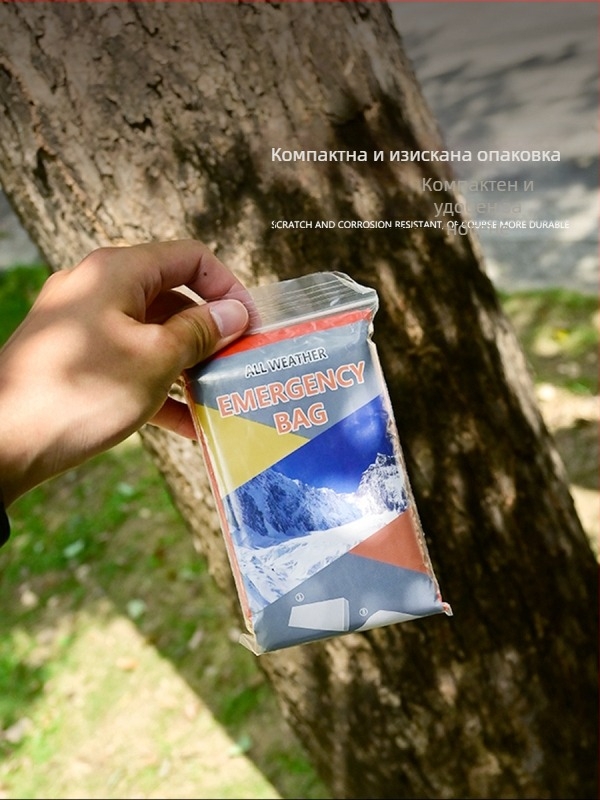 Спешен спален чувал за полеви условия – PE облицовка, PE плат, конвертна конструкция, тегло 128 g, за възрастни