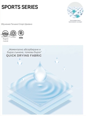 Дълъг ръкав спортна тениска, кръгло деколте, 100% полиестер, дишаща и антибактериална, влаготвеждаща, буквен принт в дизайн с цветни блокове