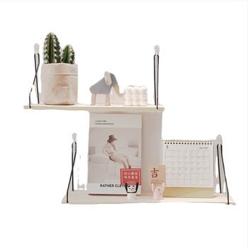 Стенна полица за съхранение, дървен материал, модерен стил, еднослойна