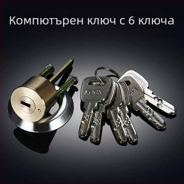 Медна ключалка за външна врата, тип топковидна, модел 9219, американски стил