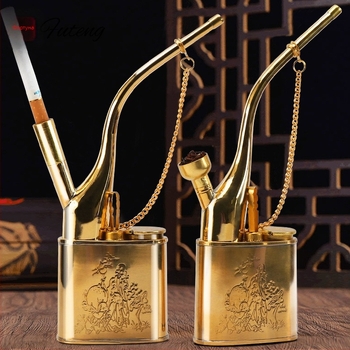 Водно наргило Forten, медено тяло, двуфункционално, стил: нов китайски стил (Марка: Forten • Материал: мед • Стил: нов китайски стил • Функция: двуфункционално)