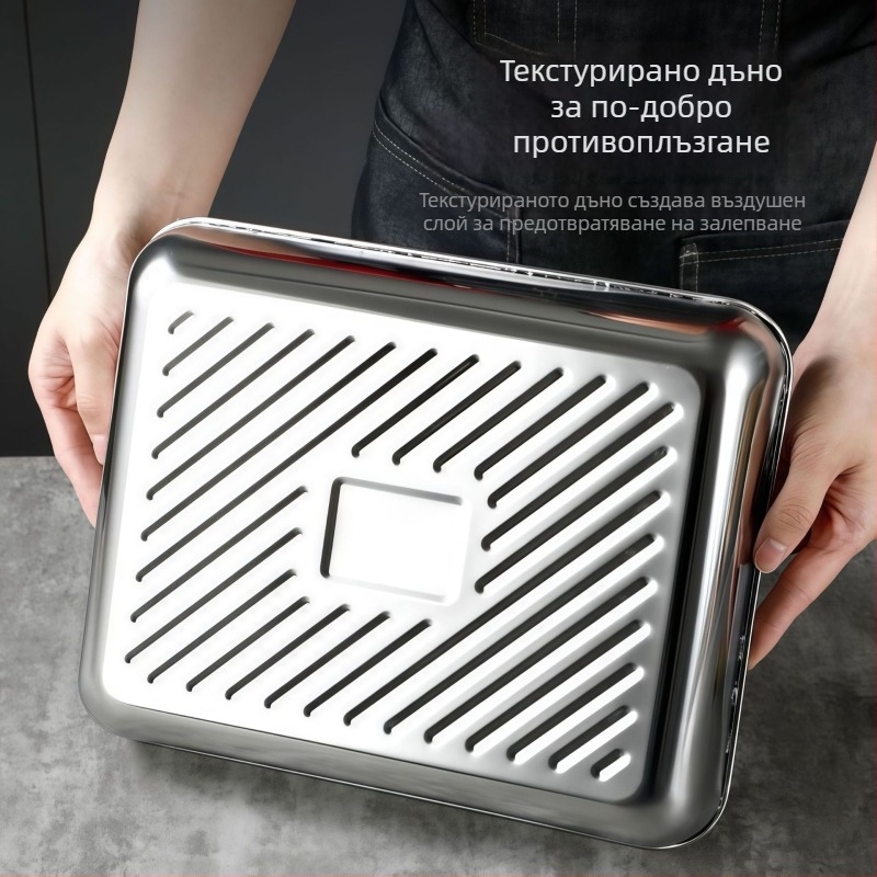 Поднос за пелмени от неръждаема стомана – китайски стил, хранително-качествено съхранение, печат на лого по поръчка, персонализирана обработка