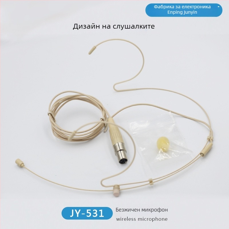 Хедсет кондензаторен микрофон с 3,5 мм жак и кабел дълъг 1 м; честотен диапазон 20 Hz–20 kHz; SNR ≥75 dB