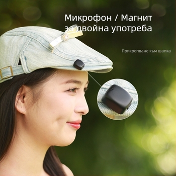 Лавалер микрофон D602 с вградена батерия 300–500 mAh, честотен диапазон 30 Hz–15 kHz, SNR под 60 dB, време за работа 1–3 ч., за излъчване на живо и заснемане