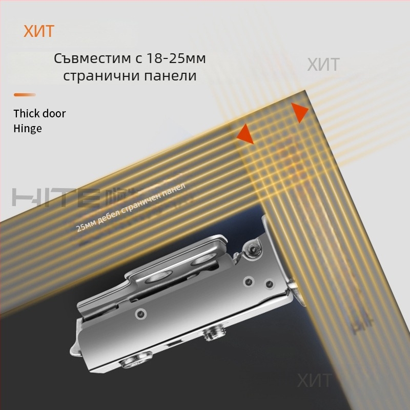 HITE панта за шкаф, неръждаема стомана, хидравлично демпфиране, разделяема