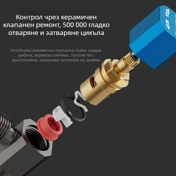 Ъглов клапан от неръждаема стомана, вграден монтаж, работно налягане 1,0 MPa, връзка 1/2 инча, универсален за студена и гореща вода