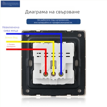 Електрическа стенна розетка Zan Brand, европейски стандарт, USB Type-C 2A, 16A, монтирана на стената, CE сертифицирана
