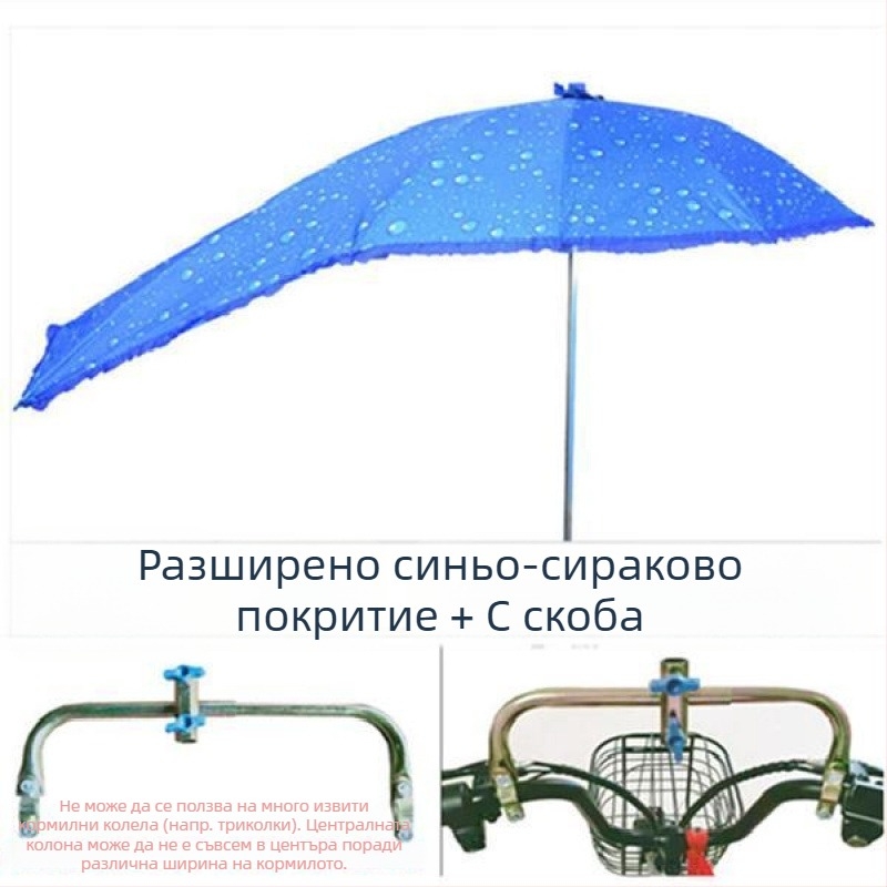 Отделяща се UV-защитна козирка за електрически превозни средства – слънчево и дъждовно убежище (UPF > 50)