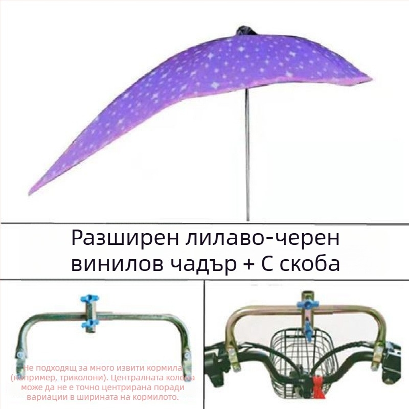 Отделяща се UV-защитна козирка за електрически превозни средства – слънчево и дъждовно убежище (UPF > 50)