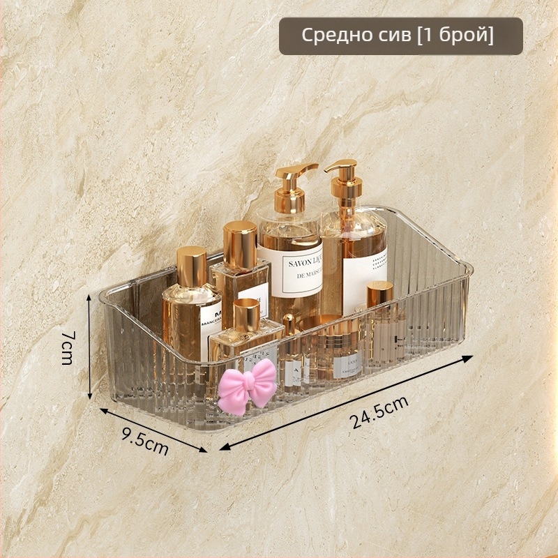 Пластмасов стенен рафт за баня, 1 ниво, модел -985