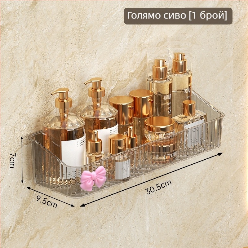 Пластмасов стенен рафт за баня, 1 ниво, модел -985