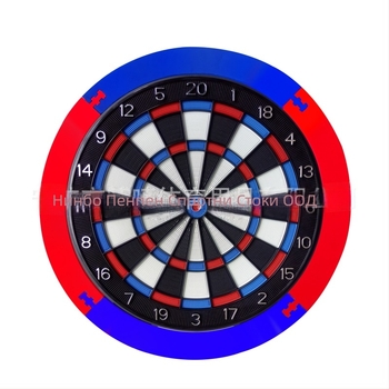 PENPEN дартборд, PP/ABS материал, дебелина 40 мм, 8 броя в кутията, с защитен пръстен