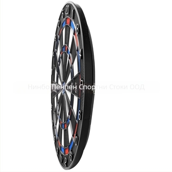 PENPEN дартборд, PP/ABS материал, дебелина 40 мм, 8 броя в кутията, с защитен пръстен