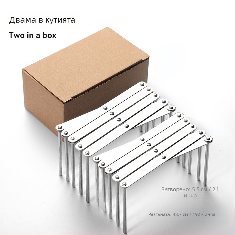 Издърпващ се сгъваем страничен държач за чинии и капаци от неръждаема стомана 430, разтегателен, разглобяем мултифункционален кухненски органайзер