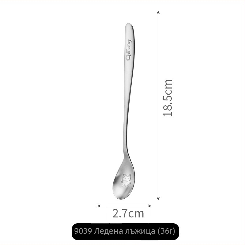 Комплект лъжички и вилици (304 неръждаема стомана; творчески карикатурен стил; карикатурен модел; огледално полиране)