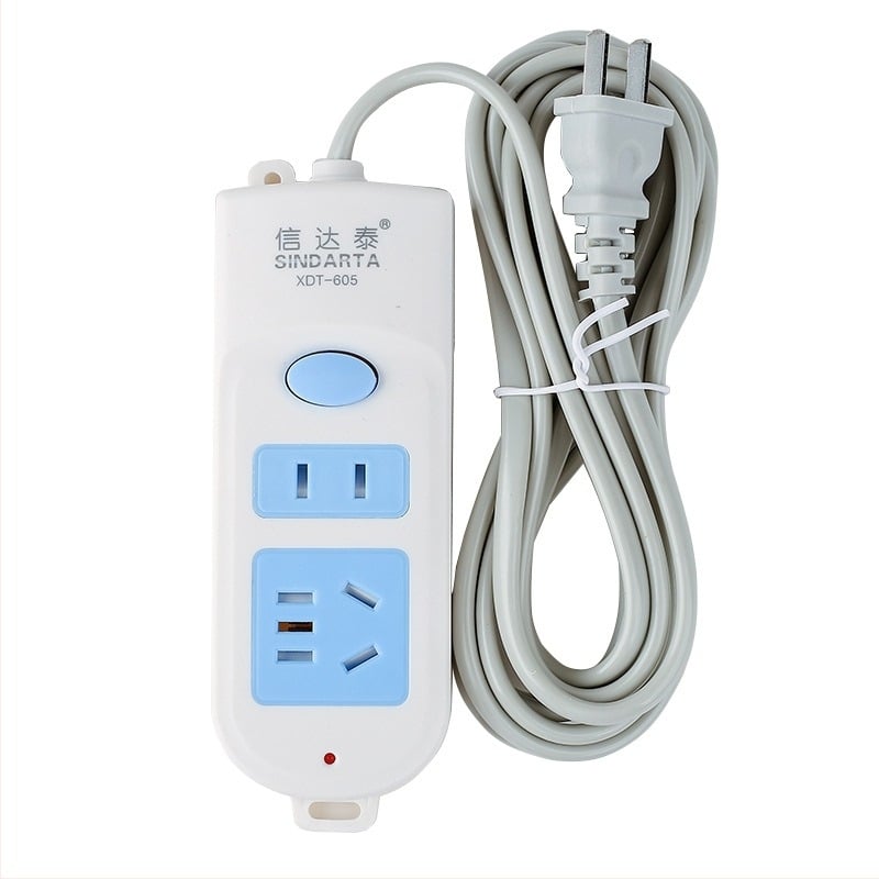 Мрежов разклонител с медни проводници, 10A, 100-250V, 2000W, корпус от огнеупорен полипропилен