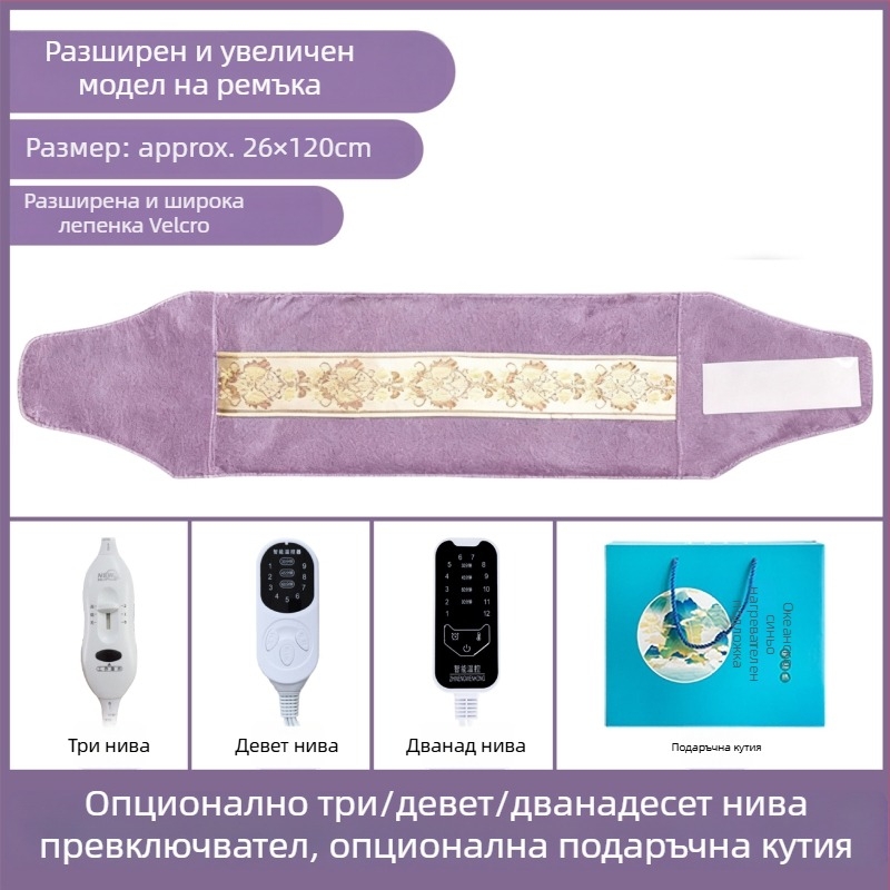 Електрическа торба за горещ компрес с морска сол за домашна употреба, регулируема температура 40–70°C, 100W, 220V, 2,2 кг, 1–12 степени, грижа за талия, рамене и колене